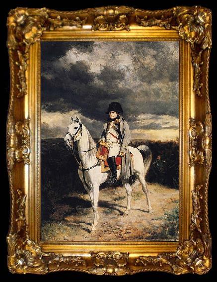 framed  Jean-Louis-Ernest Meissonier Dimensions and material of painting, ta009-2